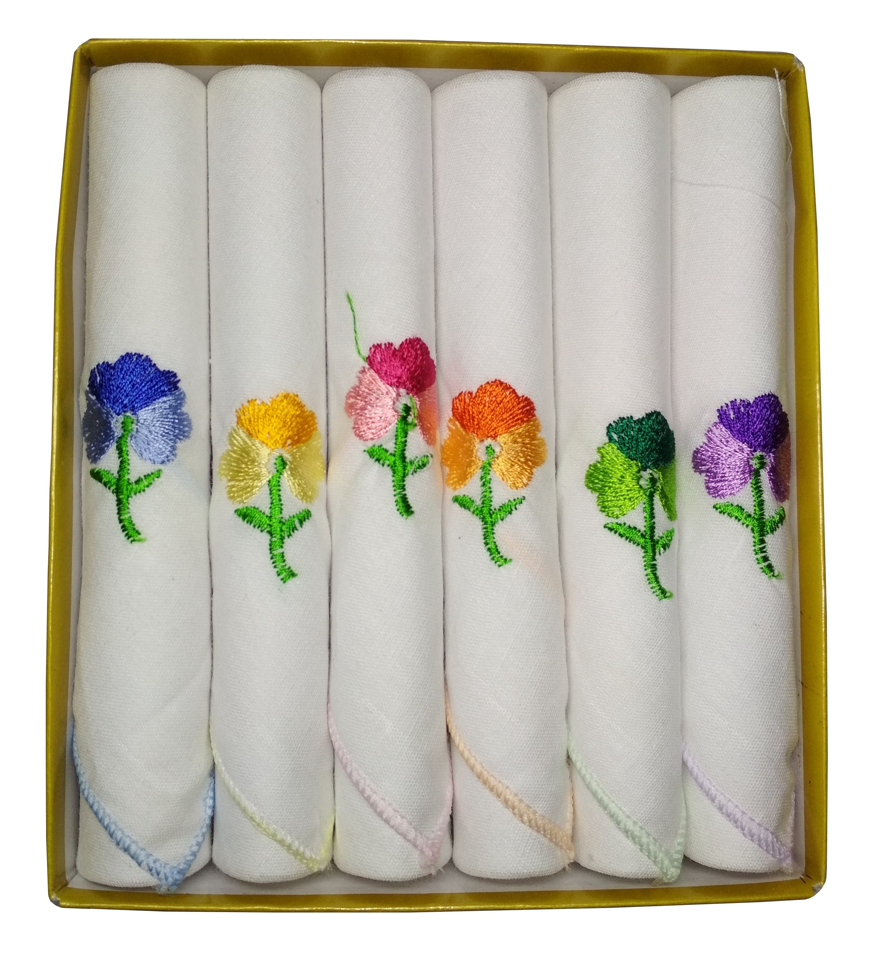 Cotton Buty Design White Handkerchiefs