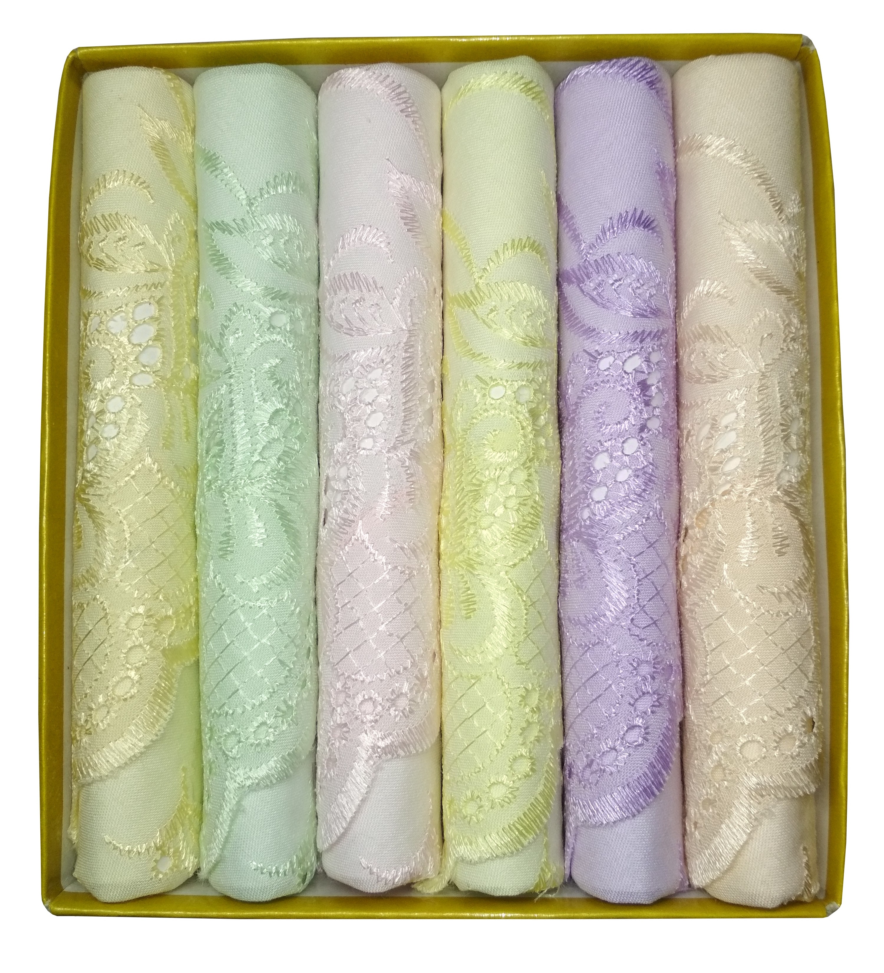 Cotton Light Chikan Design Handkerchiefs