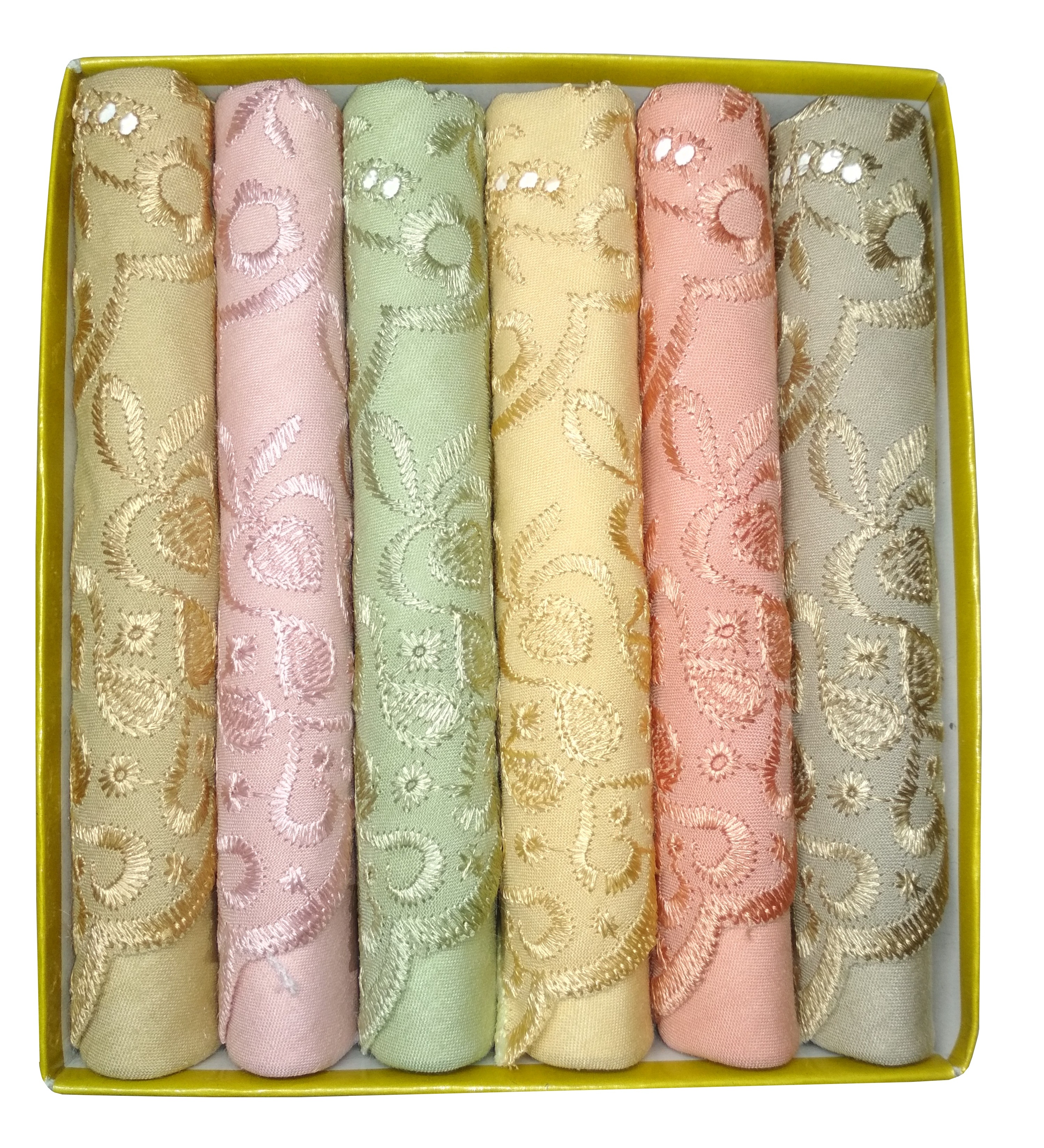Cotton English Chikan Design Handkerchief